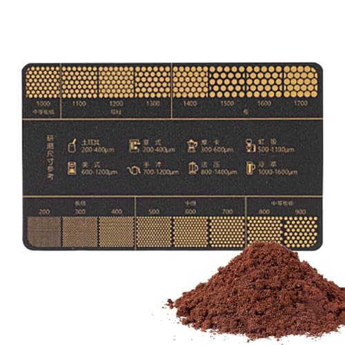 Acunny Kaffeemahlwerkzeug Messgerät | Referenzkarte Zum Mahlen Von Kaffeepulver | Präzisionslineal Küchenzubehör Für Kaffeebrühen Zubereitung Haushaltskaffee von Acunny