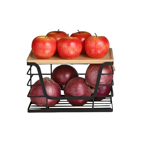 Acunny Müllbeutelhalter | Design unter der Spüle mit Holzplatte – Wand-Organizer stapelbar für Küche Badezimmer Waschküche Schlafzimmer von Acunny