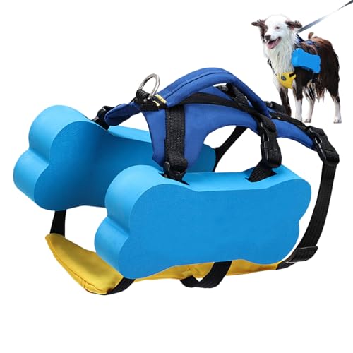 Acunny Schwimmweste für Hunde – reflektierende Schwimmweste für Tiere | reflektierende Schwimmweste mit Rettungsgriff und verstellbar für Hunde aller Größen von Acunny