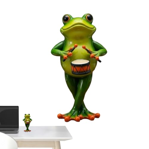 Acunny Statue - Musizierende Tierfigur Dekofigur - Handgefertigter Dekoartikel Zimmerdeko Baddekoration Geschenkidee Geburtstagsfeier Tischdekoration Deko von Acunny