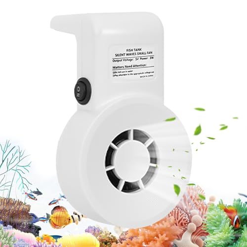 Acunny Ventilator für Aquarium | Wasserkühler für Fischteich | Kühlzubehör 2 einstellbare Geschwindigkeitsstufen für Süß- und Salzwasser von Acunny