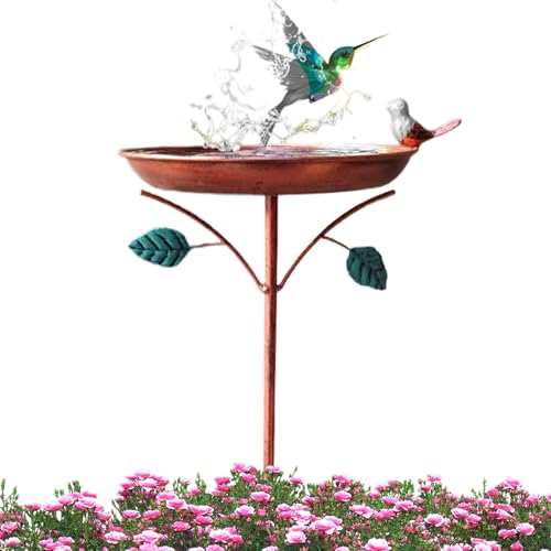 Acunny Vogelbad Für Draußen - Standvogelbad Mit Metallspitze,Standvogeltränke Vintage Vogeltränke Wasserspender Gartendeko Für Terrasse Rasen Acunny Vogelbad Für Draußen - Standvogelbad Mit Metallspitze,Standvogeltränke Vintage Vogeltränke Wasserspender Gartendeko Für Terrasse Rasen von Acunny