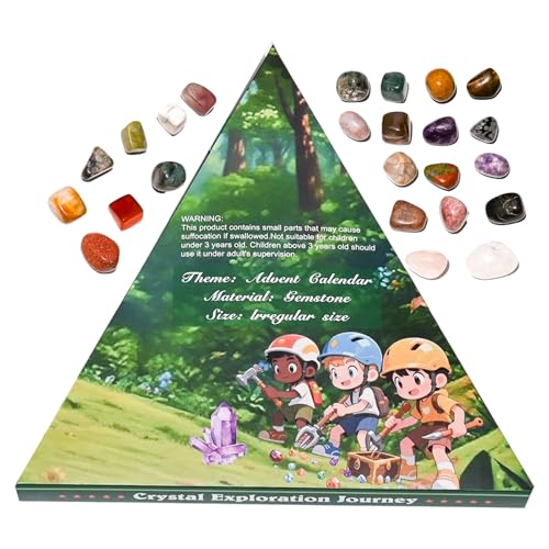 Acunny Weihnachts-Countdown | Mineralkalender für 24 Tage, Ornament aus Steinen, Kollektion für Jugendliche und Erwachsene Acunny Weihnachts-Countdown | Mineralkalender für 24 Tage, Ornament aus Steinen, Kollektion für Jugendliche und Erwachsene von Acunny