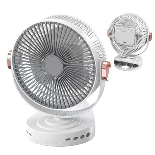 Acunny Wiederaufladbarer Clip Ventilator | Klemmbarer Lüfter,Leiser 20cm Aufhängbarer Drehzahlregelbarer Nachtlicht Für Kinderwagen Arbeitsplatz Auto Strandzelt von Acunny