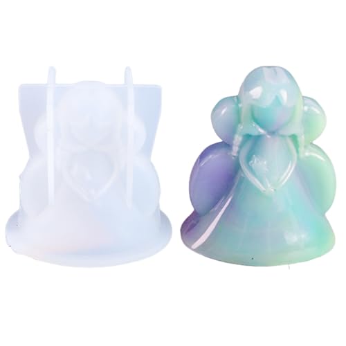 Acunny Winkelharzform,3D Engel Silikonformen für Harz - Silikonform für Duftkerzen, Harzform zur Herstellung von Kerzen, Seifen, DIY-Ornamenten von Acunny