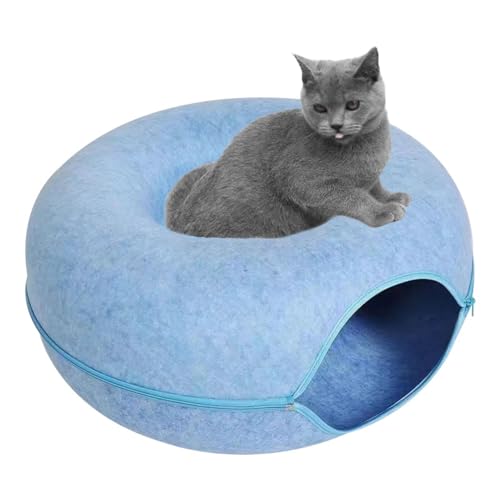 Katzenhöhle, Katzenbett Flauschig, Katzen Donut Tunnel, Katzentunnel Aus Filz Katzensofa Gemütliches Katzenspielzeug Für Endlosen Spaß Katzenkorb Katzenkissen Katzenhöhle, Katzenbett Flauschig, Katzen Donut Tunnel, Katzentunnel Aus Filz Katzensofa Gemütliches Katzenspielzeug Für Endlosen Spaß Katzenkorb Katzenkissen von Acunny