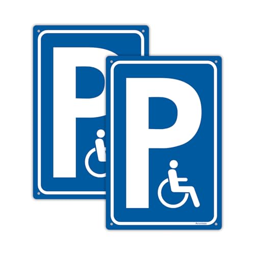 Acuxiaza 2 Stück Behindertenparkplatz Schild 20x30 cm Aluminium Schild Behinderten Parkplatz mit UV-Schutz und Wasserdicht, robust und langlebig Metall Schilder mit vorgebohrten Löchern Acuxiaza 2 Stück Behindertenparkplatz Schild 20x30 cm Aluminium Schild Behinderten Parkplatz mit UV-Schutz und Wasserdicht, robust und langlebig Metall Schilder mit vorgebohrten Löchern von Acuxiaza