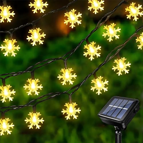 Acxilexy Solar Weihnachts Lichterkette 7 M 50 LEDs Schneeflocken lichterkette Außen Weihnachten Wasserdicht Schneeflocken Lichterkette Außen Solar für Weihnachtsfeier Garten Dekoration Acxilexy Solar Weihnachts Lichterkette 7 M 50 LEDs Schneeflocken lichterkette Außen Weihnachten Wasserdicht Schneeflocken Lichterkette Außen Solar für Weihnachtsfeier Garten Dekoration von Acxilexy