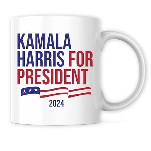 Kamala Harris For President – Harris 2024 President USA Democrat Tasse – 325 ml Kaffeetasse – tolles Geschenk für Feiertage, Geburtstag, Weihnachten – Premium-Keramiksublimations-Tasse – gedruckt in von Ad Astra Graphics