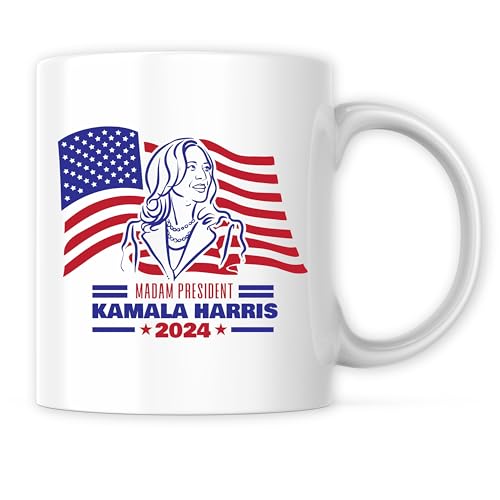 Madam President Kamala Harris – Harris 2024 President USA Democrat Tasse – 325 ml Kaffeetasse, tolles Geschenk für Feiertage, Geburtstag, Weihnachten – Premium-Keramiksublimations-Tasse – gedruckt in Madam President Kamala Harris – Harris 2024 President USA Democrat Tasse – 325 ml Kaffeetasse, tolles Geschenk für Feiertage, Geburtstag, Weihnachten – Premium-Keramiksublimations-Tasse – gedruckt in von Ad Astra Graphics