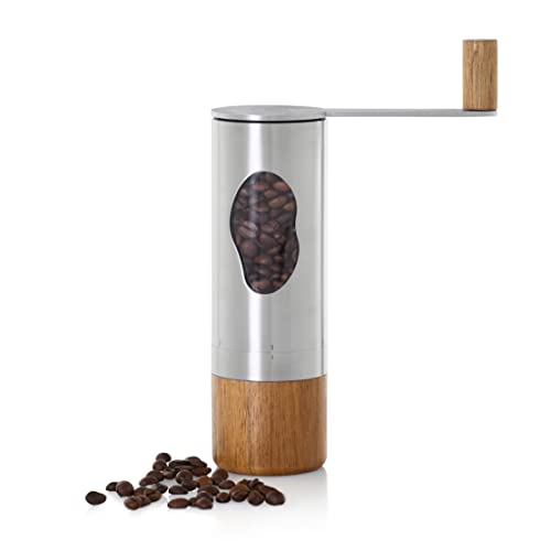 AdHoc MC02 Kaffeemühle Mrs. Bean, CeraCutXL® Keramik Mahlwerk, Edelstahl|Akazienholz|Acryl von AdHoc