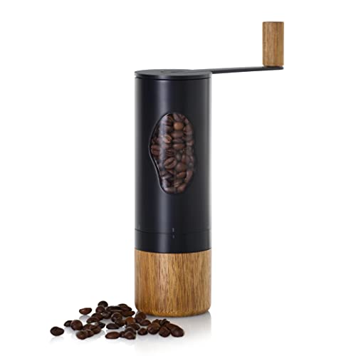 AdHoc MC03 Kaffeemühle Mrs. Bean, CeraCutXL® Keramik Mahlwerk, Edelstahl schwarz|Akazienholz|Acryl von AdHoc