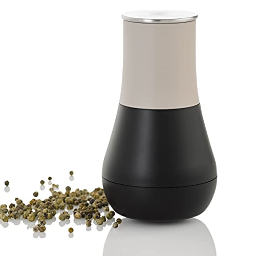 AdHoc MP302 Pfeffer- oder Salz-Wippmühle PEPUP, topaz/schwarz, Keramik Mahlwerk, Kunststoff/Edelstahl von AdHoc