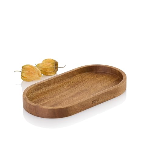 AdHoc ST41 Untersetzer für Diverse Pfeffermühlen oder Salzmühlen POSTO | Menage-Tablett auch für Kerzen, zum Servieren von Kaffee, Tee, Milch & Zucker UVM. | Akazienholz 16cm x 8,5cm von AdHoc