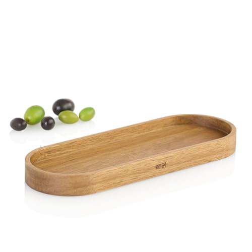 AdHoc ST42 Untersetzer für Diverse Pfeffermühlen oder Salzmühlen POSTO | Menage-Tablett auch für Kerzen, zum Servieren von Kaffee, Tee, Milch & Zucker UVM. | Akazienholz 23cm x 8,2cm von AdHoc