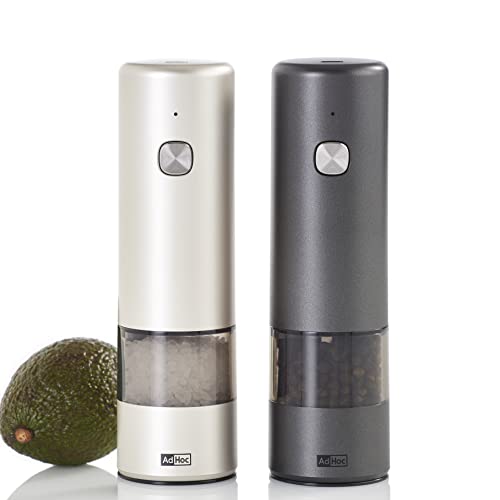AdHoc Set elektrische aufladbare Salzmühle und Pfeffermühle i.Mill | langlebiges Keramikmahlwerk | Mahlergebnis fein bis grob | praktische LED AdHoc Set elektrische aufladbare Salzmühle und Pfeffermühle i.Mill | langlebiges Keramikmahlwerk | Mahlergebnis fein bis grob | praktische LED von AdHoc