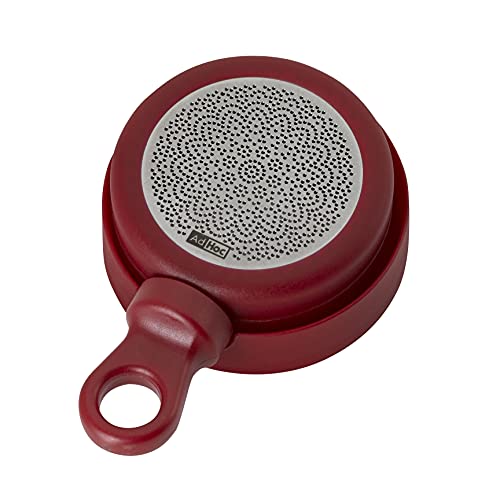 AdHoc TE34 Magnetischer Teefilter mit Abtropfständer MagTea, rot, Kunststoff/Edelstahl von AdHoc
