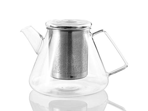 AdHoc TK50 Teekanne 1,5 l mit Filter für losen Tee ORIENT+, Glas/Edelstahl von AdHoc