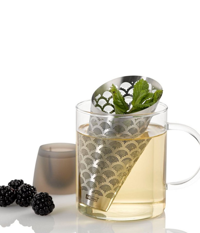 AdHoc Teesieb Insfusion Filter für losen Tee, Edelstahl, auch als Kräutersieb verwendbar, spülmaschinengeeignet. AdHoc Teesieb Insfusion Filter für losen Tee, Edelstahl, auch als Kräutersieb verwendbar, spülmaschinengeeignet. von AdHoc