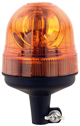 Halogen Rundumleuchte Orange, Groß Mit Festem Fuß, Blinkleuchte 12V 24V, ECE R65 Straßenverkehr Zulassung, KFZ Warnleuchte von AdLuminis