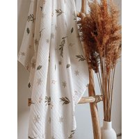 Holly Berry Musselin Swaddle Decke, Baby Windel, Großes 120 cm Spucktuch, Musselin, Mulltuch, Spucktuch von AdaBabyUk