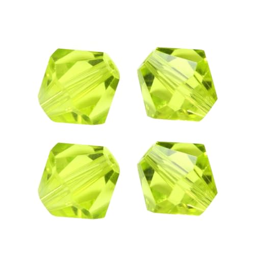 100pcs 6mm Adabele Austrian Bicone Crystal Beads Light Olivine Green Compatible with Swarovski Crystals Preciosa for Jewelry Making SSB617 von Adabele