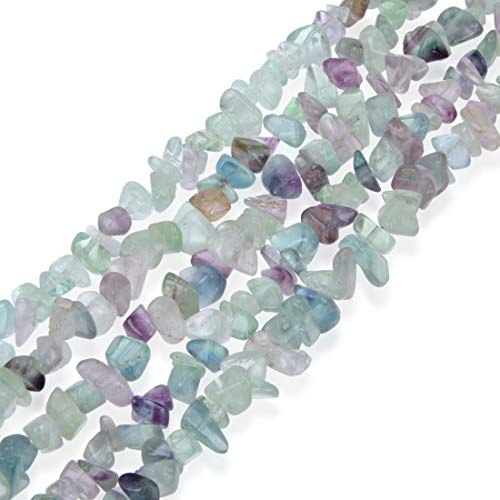 5 Strands Natural Blue Amazonite Gemstone Smooth Free Form 5-8mm Loose Stone Chip Beads (~ 165 Inch Total) for Jewelry Craft Making GZ1-2 von Adabele
