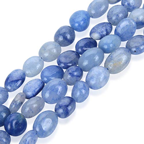 Adabele 1 Strand Natural Blue Aventurine Gemstone 6-8mm Small Free Form Oval Rice Stone Beads 15 inch for Jewelry Craft Making GZ11-29 von Adabele