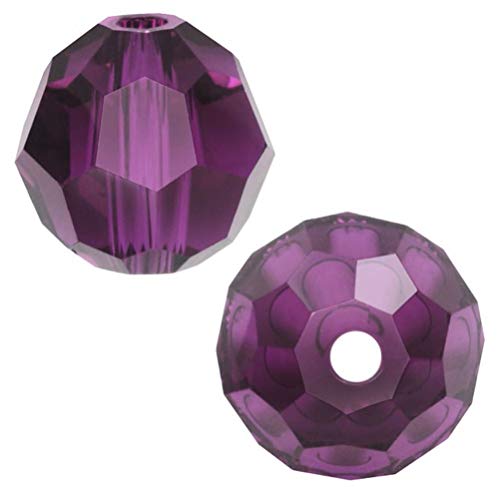 Adabele Kristallperlen, 8 mm, Amethyst, kompatibel mit 5000 Swarovski-Kristallen, Preciosa SS2R-811, 50 Stück von Adabele