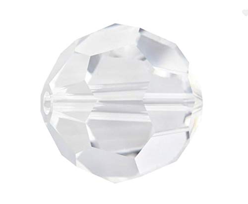 Adabele Kristallperlen, rund, 6 mm, kristallklar, kompatibel mit 5000 Swarovski-Kristallen, Preciosa SS2R-601, 50 Stück von Adabele