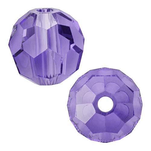 Adabele österreichische 8 mm facettierte lose runde Kristallperlen Tansanit Violett kompatibel mit 5000 Swarovski-Kristallen Preciosa SS2R-826 von Adabele