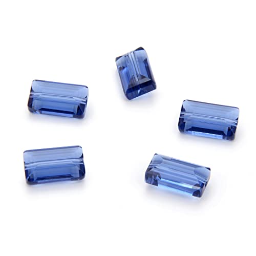 25pcs Adabele Austrian 14mm Mini Rectangle Crystal Beads Dark Indigo Compatible with Swarovski Crystals Preciosa 5055 SSRT1420 von Adabele