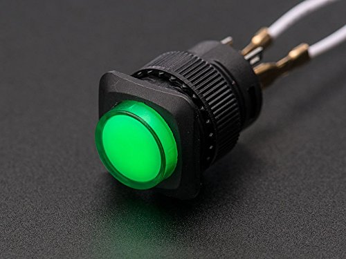 Adafruit 16mm Illuminated Pushbutton - Green Momentary [ADA1440] von Adafruit