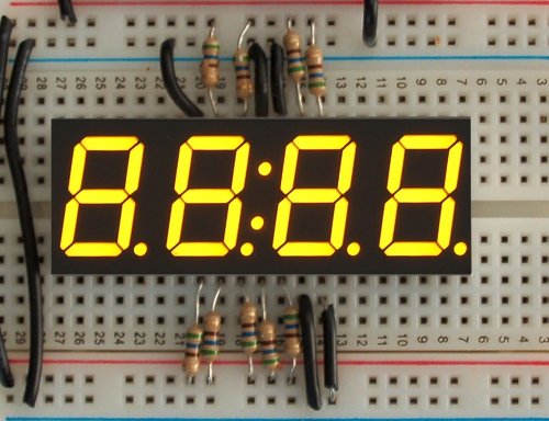 Adafruit 7-Segment-Uhranzeige, gelb - 0.56" Zeichenhöhe Adafruit 7-Segment-Uhranzeige, gelb - 0.56" Zeichenhöhe von Adafruit