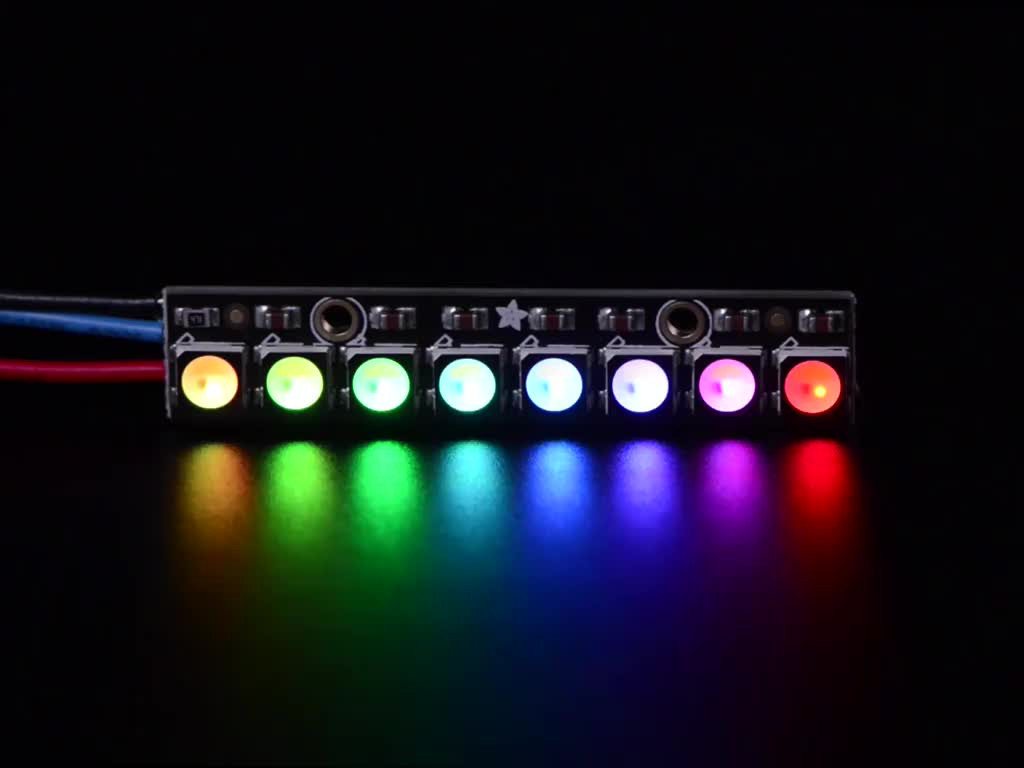 Adafruit Adafruit NeoPixel Stick - 8 x 5050 RGBW LEDs - Natürliches Weiß - Smarter LED-Lichtstreifen Adafruit Adafruit NeoPixel Stick - 8 x 5050 RGBW LEDs - Natürliches Weiß - Smarter LED-Lichtstreifen von Adafruit