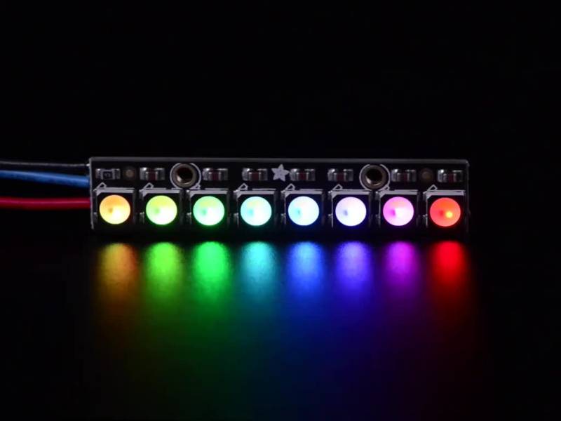Adafruit Adafruit NeoPixel Stick - 8 x 5050 RGBW LEDs - Natürliches Weiß - Smarter LED-Lichtstreifen von Adafruit