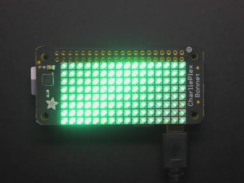 Adafruit CharliePlex LED Matrix Bonnet - 8x16 Grüne LEDs von Adafruit