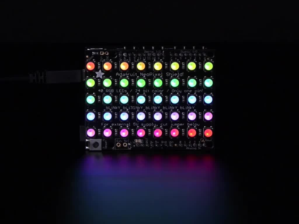 Adafruit LED Panel Adafruit NeoPixel Shield - 40 RGBW - Kaltweiß Adafruit LED Panel Adafruit NeoPixel Shield - 40 RGBW - Kaltweiß von Adafruit