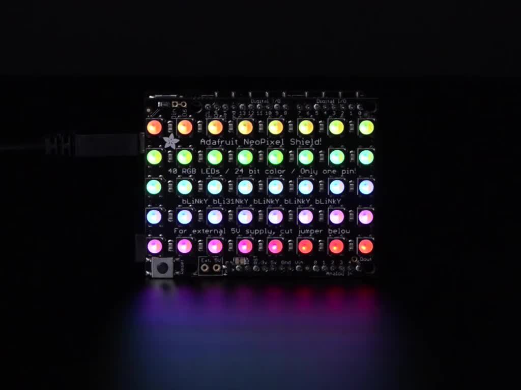 Adafruit LED Panel Adafruit NeoPixel Shield - 40 RGBW - Warmweiß Adafruit LED Panel Adafruit NeoPixel Shield - 40 RGBW - Warmweiß von Adafruit