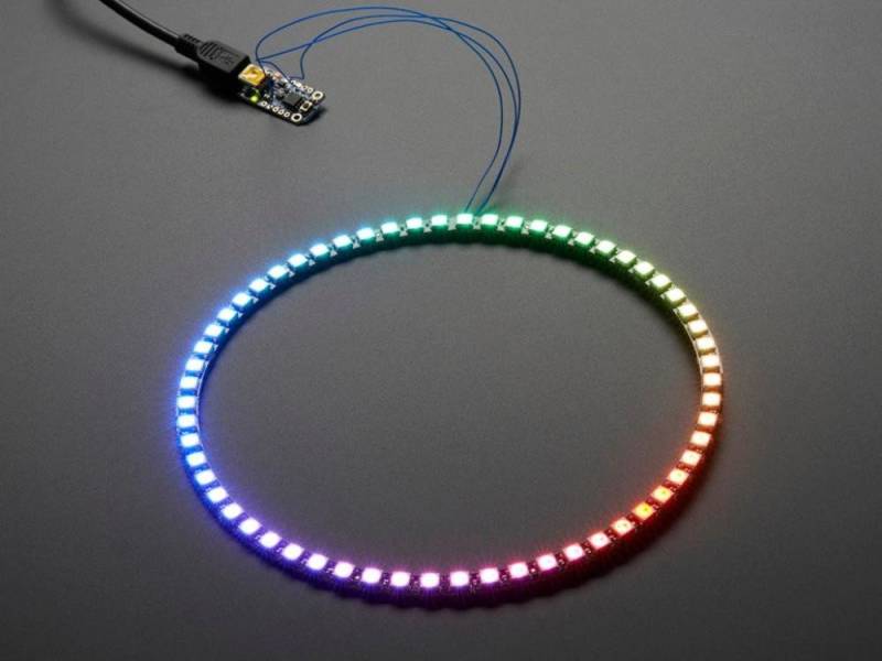 Adafruit LED-Streifen Adafruit NeoPixel 1/4 60 Ring - 5050 RGB LED mit integrierten Treibern von Adafruit