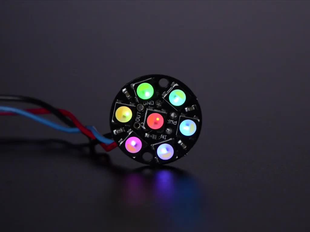 Adafruit LED-Streifen Adafruit NeoPixel Jewel - 7 x 5050 RGBW LED, mit integrierten Adafruit LED-Streifen Adafruit NeoPixel Jewel - 7 x 5050 RGBW LED, mit integrierten von Adafruit