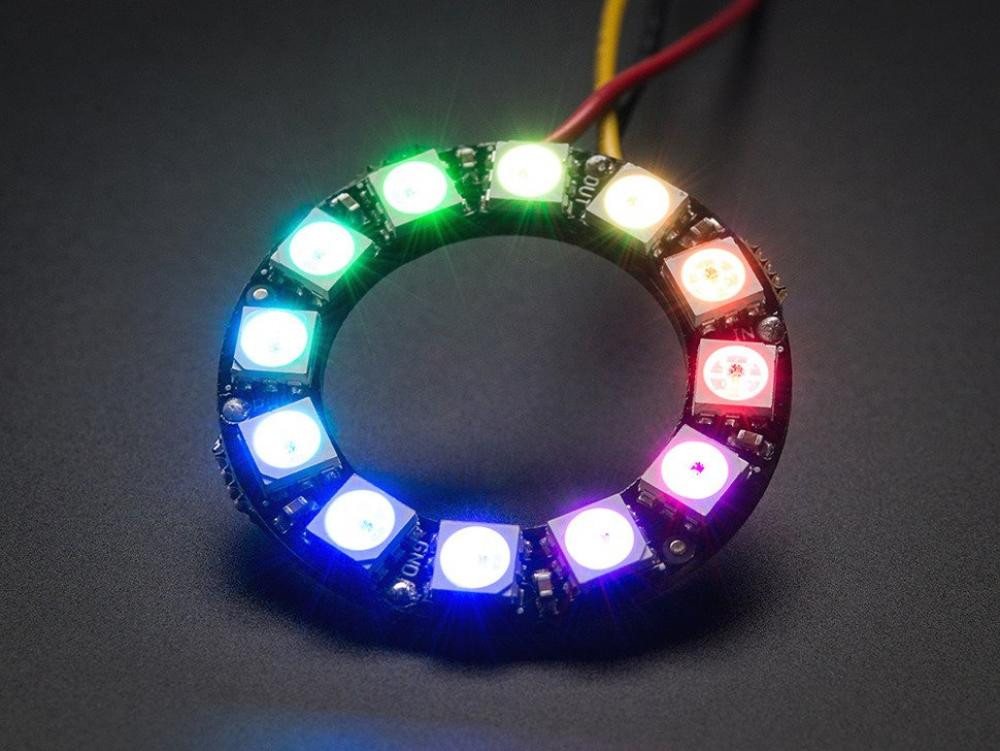 Adafruit LED-Streifen Adafruit NeoPixel Ring - 12 x 5050 RGB LED mit integrierten Treibern von Adafruit