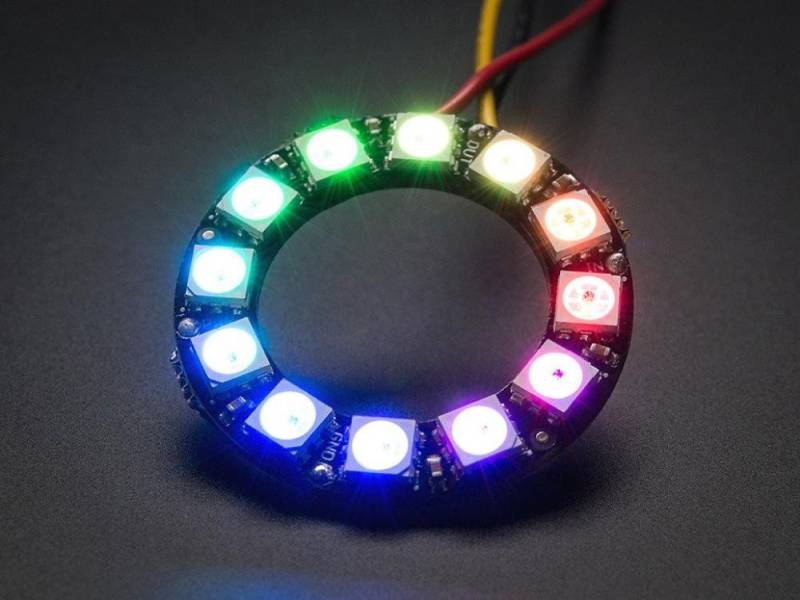 Adafruit LED-Streifen Adafruit NeoPixel Ring - 12 x 5050 RGB LED mit integrierten Treibern von Adafruit