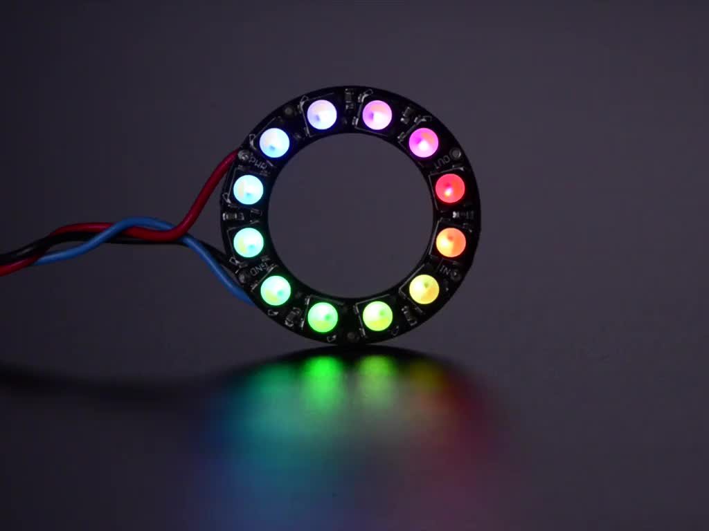 Adafruit LED-Streifen Adafruit NeoPixel Ring - 12 x 5050 RGBW LEDs mit integrierten Adafruit LED-Streifen Adafruit NeoPixel Ring - 12 x 5050 RGBW LEDs mit integrierten von Adafruit