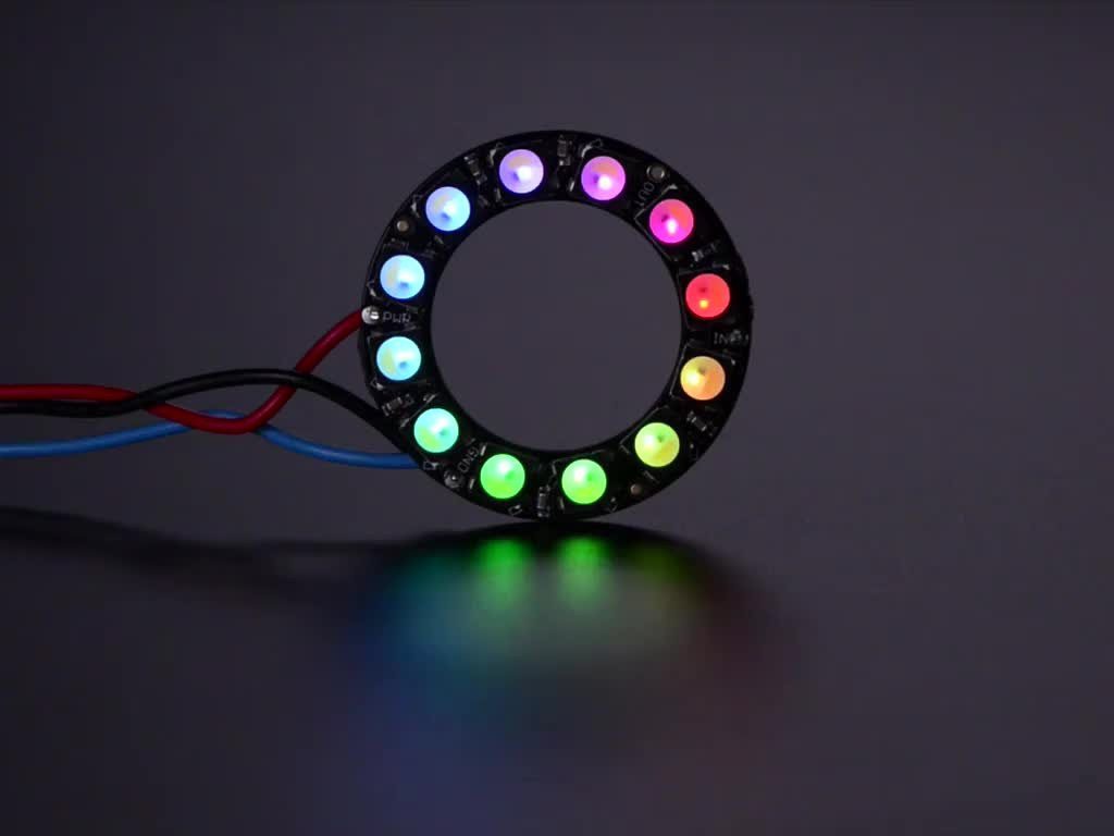 Adafruit LED-Streifen Adafruit NeoPixel Ring - 12 x 5050 RGBW LEDs mit integrierten Adafruit LED-Streifen Adafruit NeoPixel Ring - 12 x 5050 RGBW LEDs mit integrierten von Adafruit