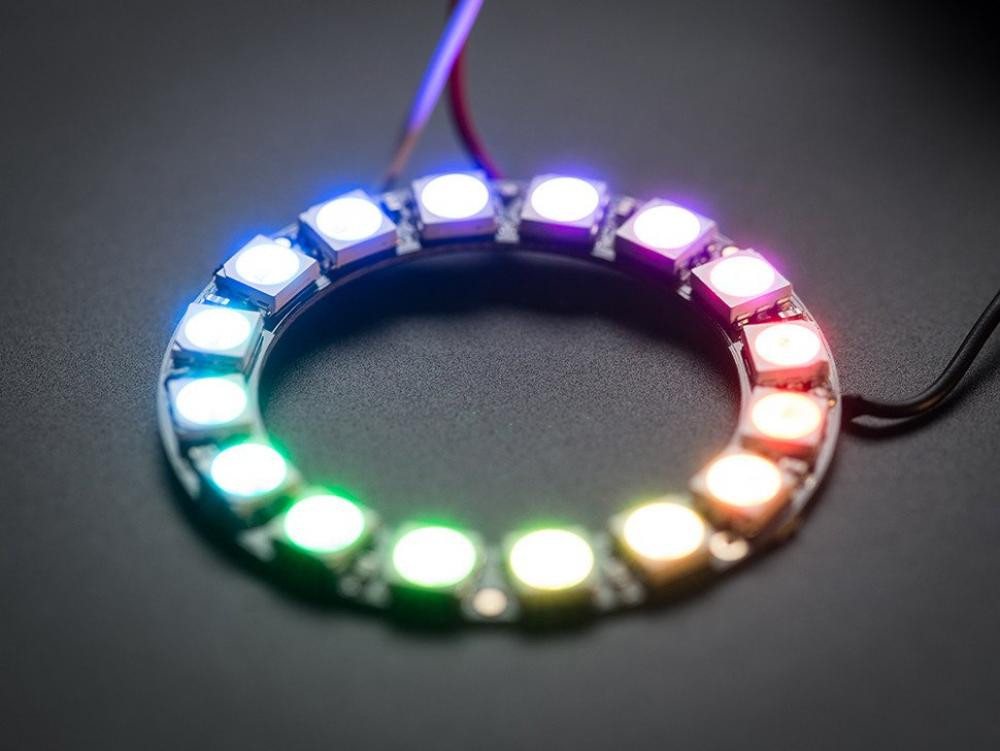 Adafruit LED-Streifen Adafruit NeoPixel Ring - 16 x 5050 RGB LED mit integrierten Treibern von Adafruit