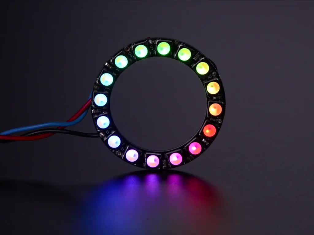 Adafruit LED-Streifen Adafruit NeoPixel Ring - 16 x 5050 RGBW LEDs mit integrierten Adafruit LED-Streifen Adafruit NeoPixel Ring - 16 x 5050 RGBW LEDs mit integrierten von Adafruit