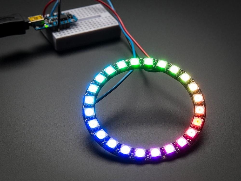Adafruit LED-Streifen Adafruit NeoPixel Ring - 24 x 5050 RGB LED mit integrierten Treibern Adafruit LED-Streifen Adafruit NeoPixel Ring - 24 x 5050 RGB LED mit integrierten Treibern von Adafruit