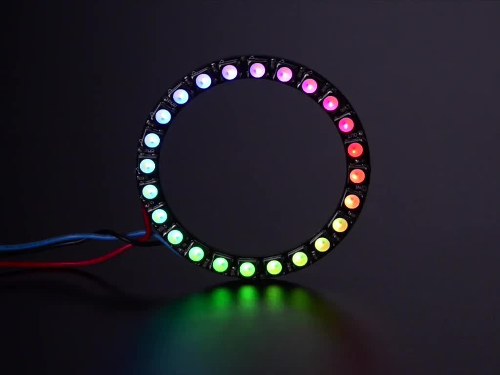 Adafruit LED-Streifen Adafruit NeoPixel Ring - 24 x 5050 RGBW LEDs mit integrierten Adafruit LED-Streifen Adafruit NeoPixel Ring - 24 x 5050 RGBW LEDs mit integrierten von Adafruit