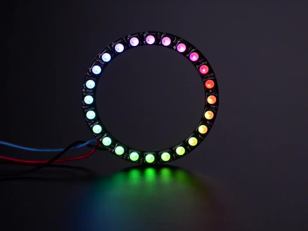 Adafruit LED-Streifen Adafruit NeoPixel Ring - 24 x 5050 RGBW LEDs mit integrierten von Adafruit